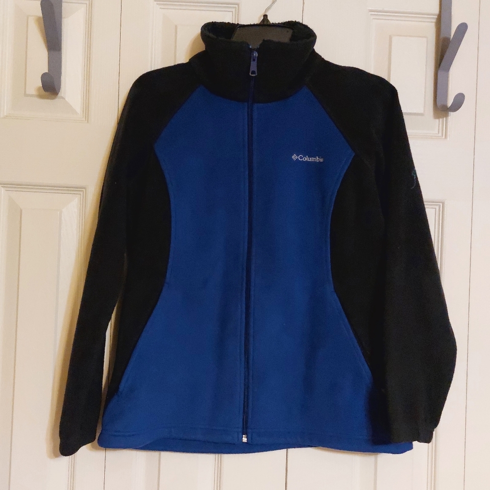 Columbia fleece insulated jacket  Sz S Royal Blue and black